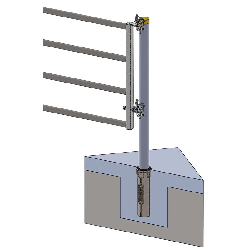 Runde Bodenhülse aus Kunststoff für Ø 102 mm runden Pfosten Runde Bodenhülse aus Kunststoff für Ø 102 mm runden Pfosten