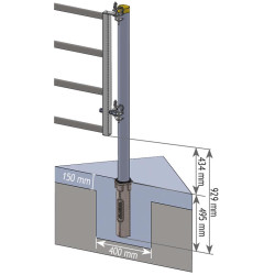 Runde Bodenhülse aus Kunststoff für Ø 102 mm runden Pfosten Runde Bodenhülse aus Kunststoff für Ø 102 mm runden Pfosten