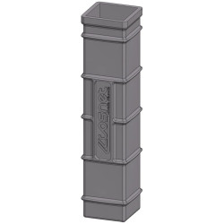 Eckige Bodenhülse aus Kunststoff für 90 x 90 mm Vierkantpfosten 