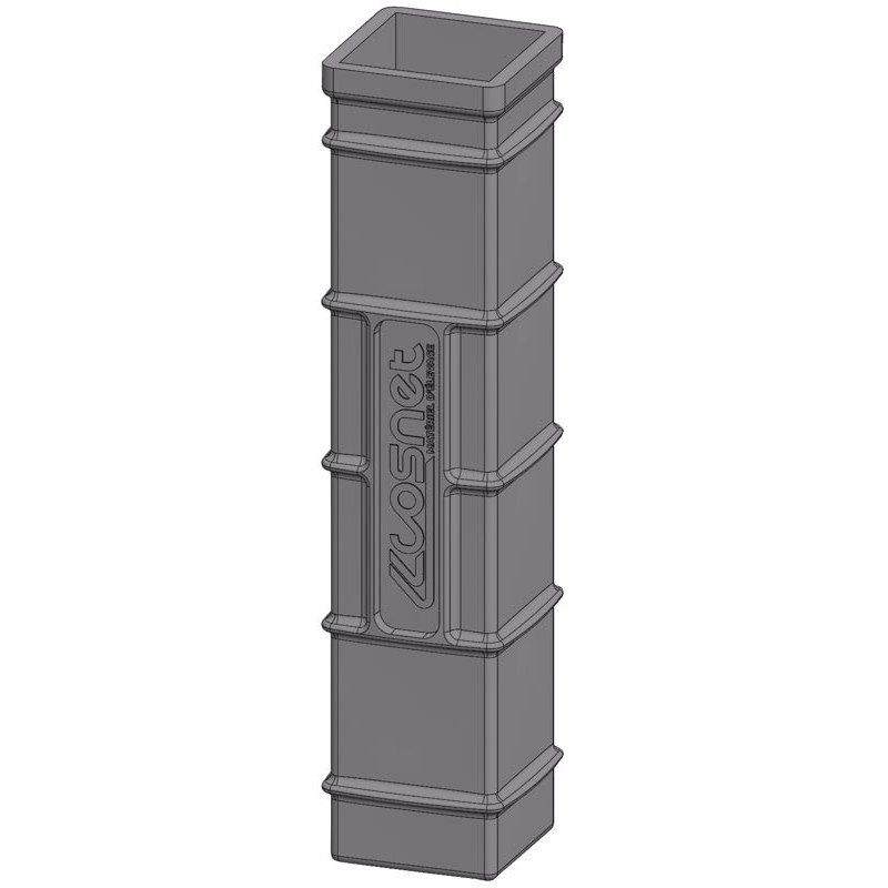 Eckige Bodenhülse aus Kunststoff für 90 x 90 mm Vierkantpfosten 