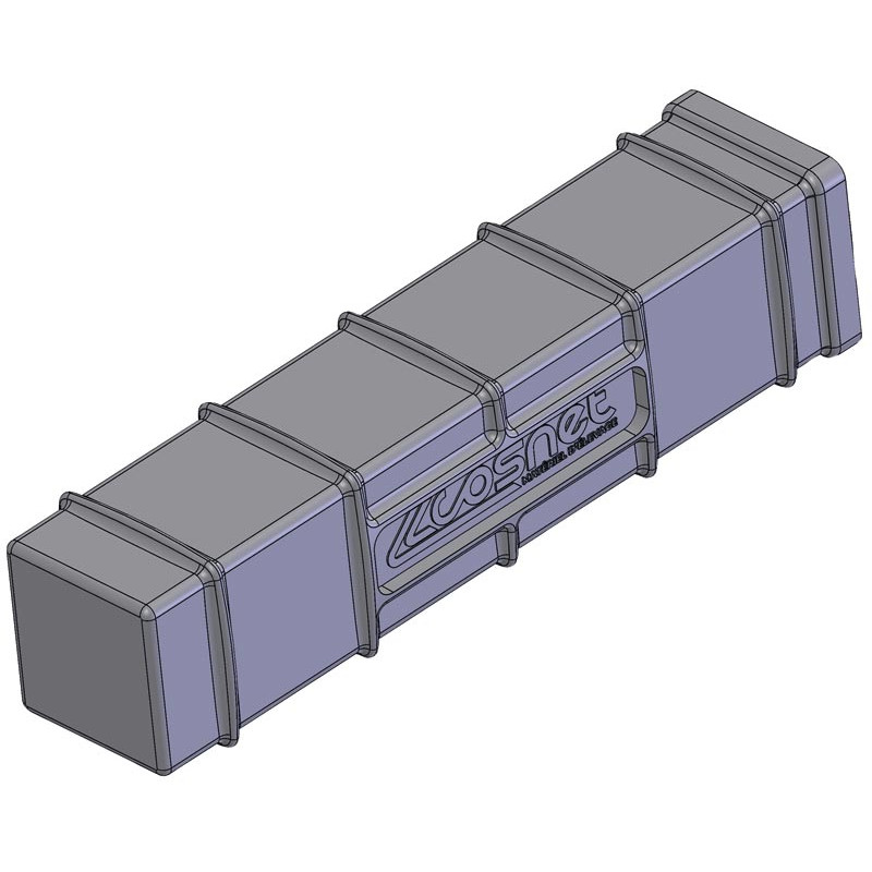 Eckige Bodenhülse aus Kunststoff für 90 x 90 mm Vierkantpfosten 