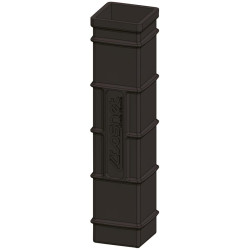 Eckige Bodenhülse aus Kunststoff für 90 x 90 mm Vierkantpfosten 