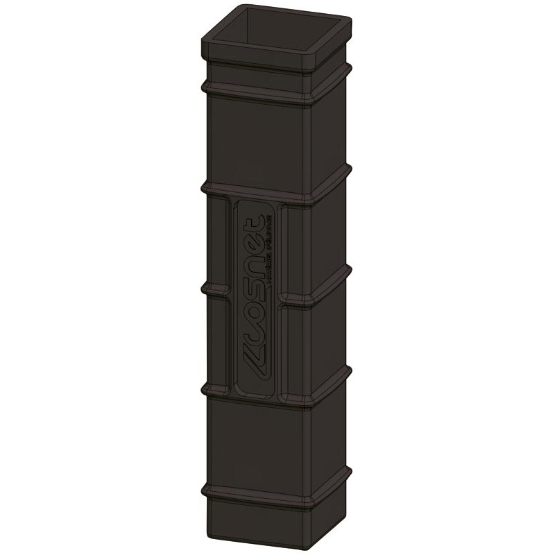 Eckige Bodenhülse aus Kunststoff für 90 x 90 mm Vierkantpfosten 