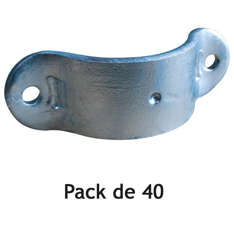 1/2 Schelle ohne Befestigungen für Ø 102 mm runden Pfosten - Pack von 40 Stück