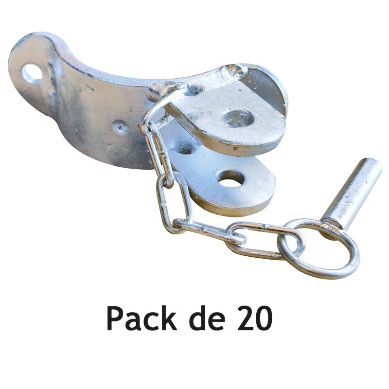 1/2 Schelle 1 Richtung für Ø 102 mm runden Pfosten - Pack von 20 Stück