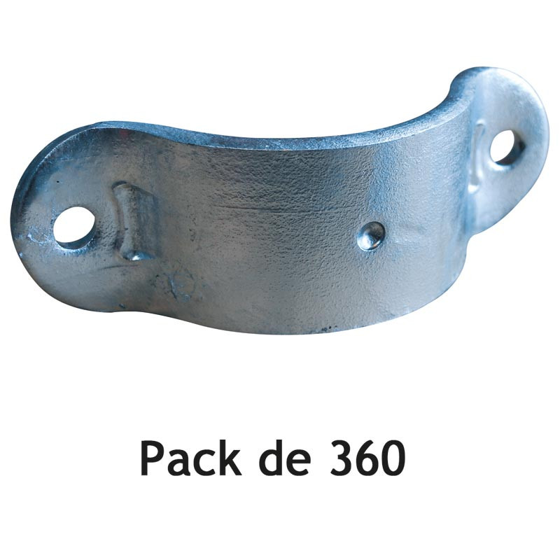 1/2 Schelle ohne Befestigungen für Ø 102 mm runden Pfosten - Pack von 360 Stück
