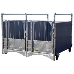 Fahrbare kälberbox STD - PVC - Ausführung DUO