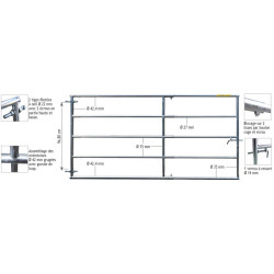 2/3 m Ausziehbare leichte Weidetore