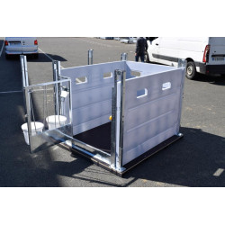 HYGIENE PRO kälberbox GA mit herausziehbaren seitenwänden aus kunststoff