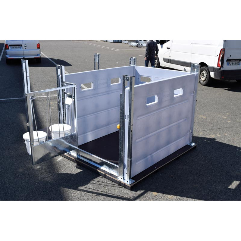 HYGIENE PRO kälberbox GA mit herausziehbaren seitenwänden aus kunststoff