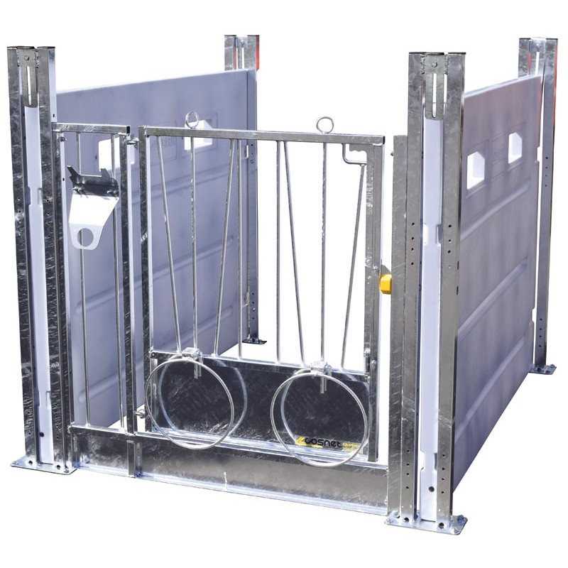 HYGIENE PRO kälberbox GA mit herausziehbaren seitenwänden aus kunststoff