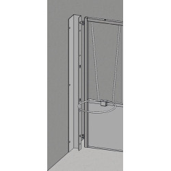 Befestigung für rechten oder linken Wandauslass für Fassade und vergitterte Hecktür