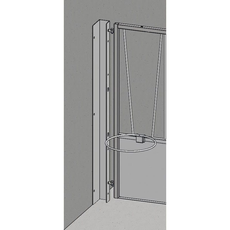 Befestigung für rechten oder linken Wandauslass für Fassade und vergitterte Hecktür
