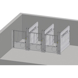 Befestigung für rechten oder linken Wandauslass für Fassade und vergitterte Hecktür