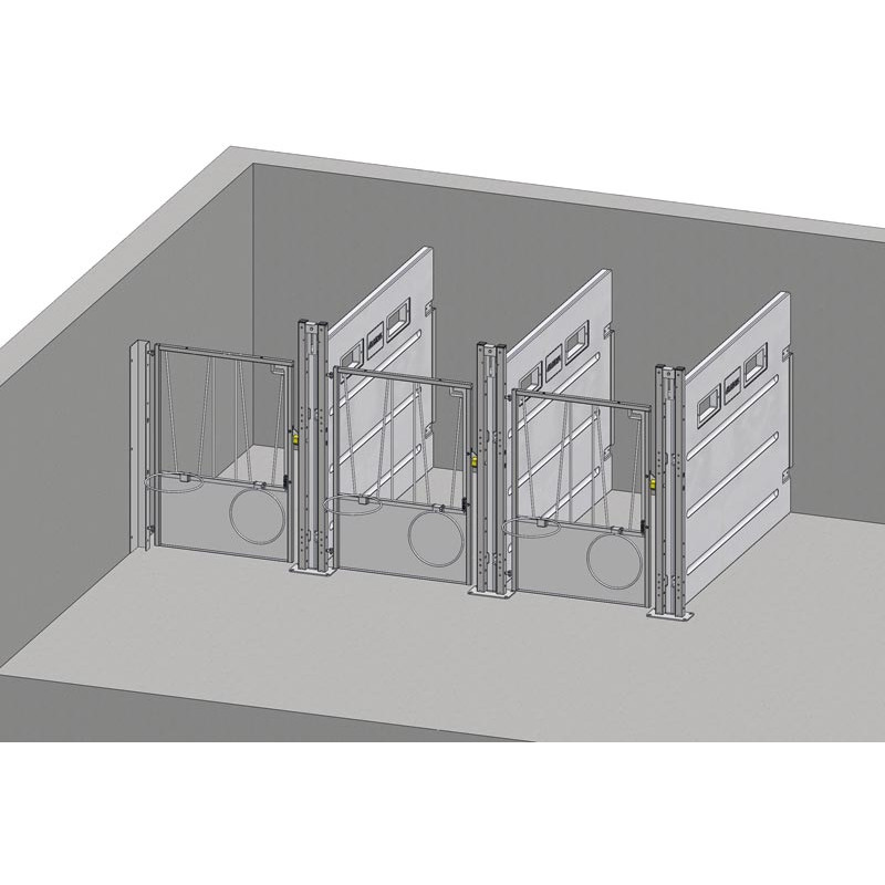 Befestigung für rechten oder linken Wandauslass für Fassade und vergitterte Hecktür