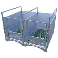 Fahrbare kälberbox STD - PVC - Ausführung DUO