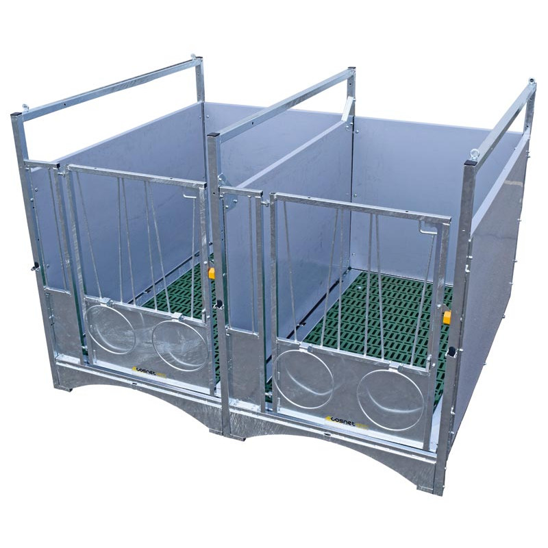 Fahrbare kälberbox STD - PVC - Ausführung DUO