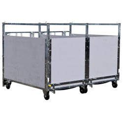 Fahrbare kälberbox STD - PVC - Ausführung DUO Fahrbare kälberbox STD - PVC - Ausführung DUO