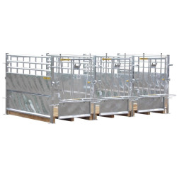 Trennwand aus Blech, Oberteil mit Stäben, für Metall-Kälberboxen Trennwand aus Blech, Oberteil mit Stäben, für Metall-Kälberboxen