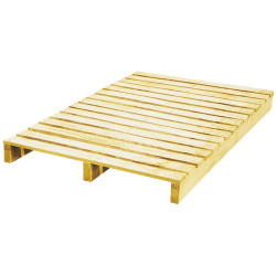 Spaltenboden aus Eiche für Metall-Kälberboxen.