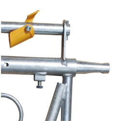 4 Plätze/2 m JUNIOR KOMFORT SR Selbstfangfressgitter für Kälber ohne Eimerhalter