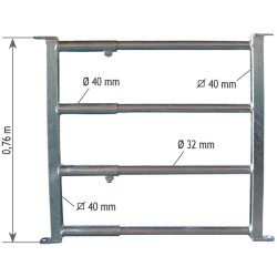 Ausziehbare kleine Tür - Länge 0,50 bis 1,20 m Ausziehbare kleine Tür - Länge 0,50 bis 1,20 m