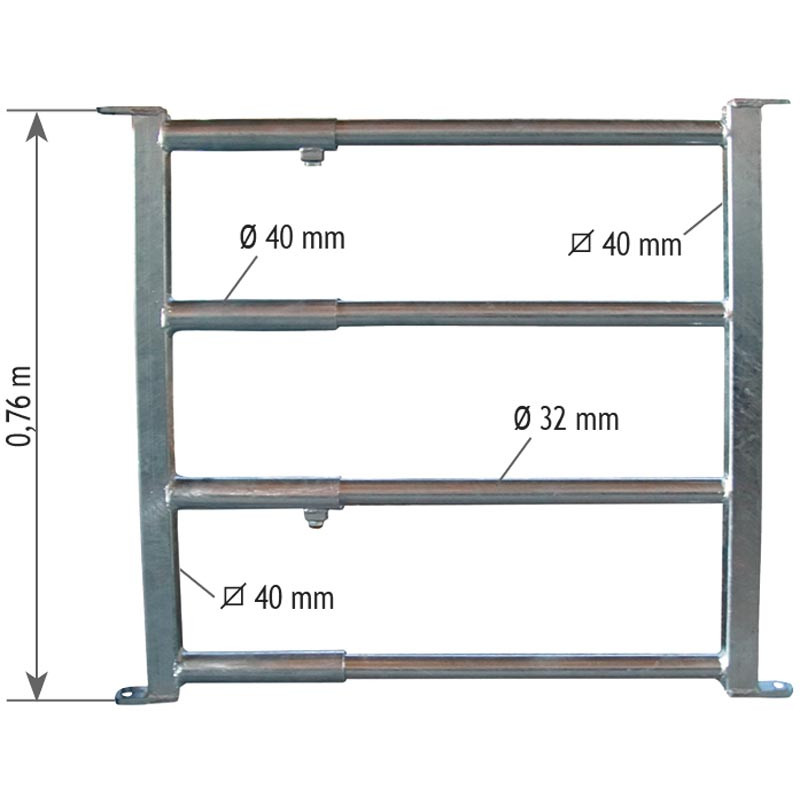 Ausziehbare kleine Tür - Länge 0,50 bis 1,20 m Ausziehbare kleine Tür - Länge 0,50 bis 1,20 m
