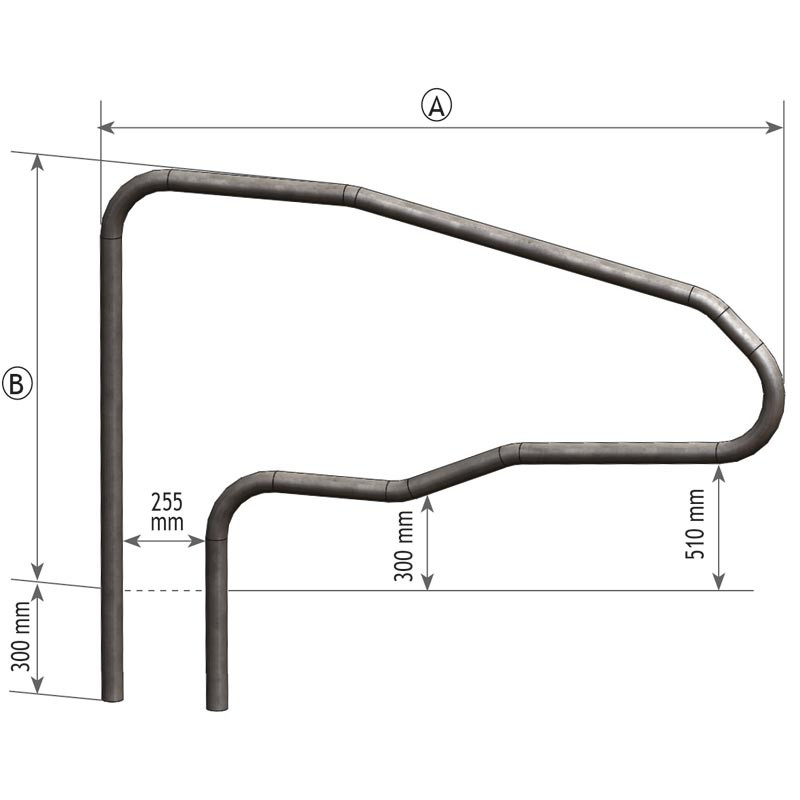 Monofuß Liegeboxenbügel zum Einbetonieren Monofuß Liegeboxenbügel zum Einbetonieren