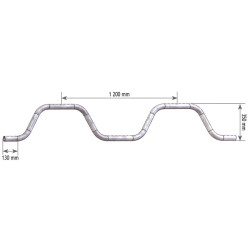 Ø 49 mm gewölbte Nackenrohrstange für Liegeboxenbügel