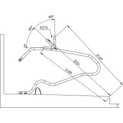 Ø 49 mm gewölbte Nackenrohrstange für Liegeboxenbügel