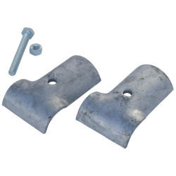 Einfache Verbindung für Liegeboxenbügel Einfache Verbindung für Liegeboxenbügel