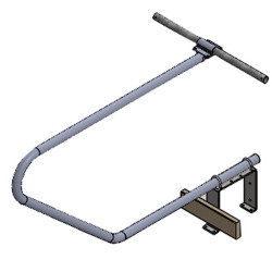 réhaussé Bodenbefestigung mit geradem Bugbretthalter für Liegeboxenbügel