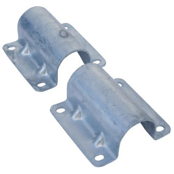 1/2 Bodenbefestigungsschellen für selbsttragende Liegeboxenbügel 1/2 Bodenbefestigungsschellen für selbsttragende Liegeboxenbügel