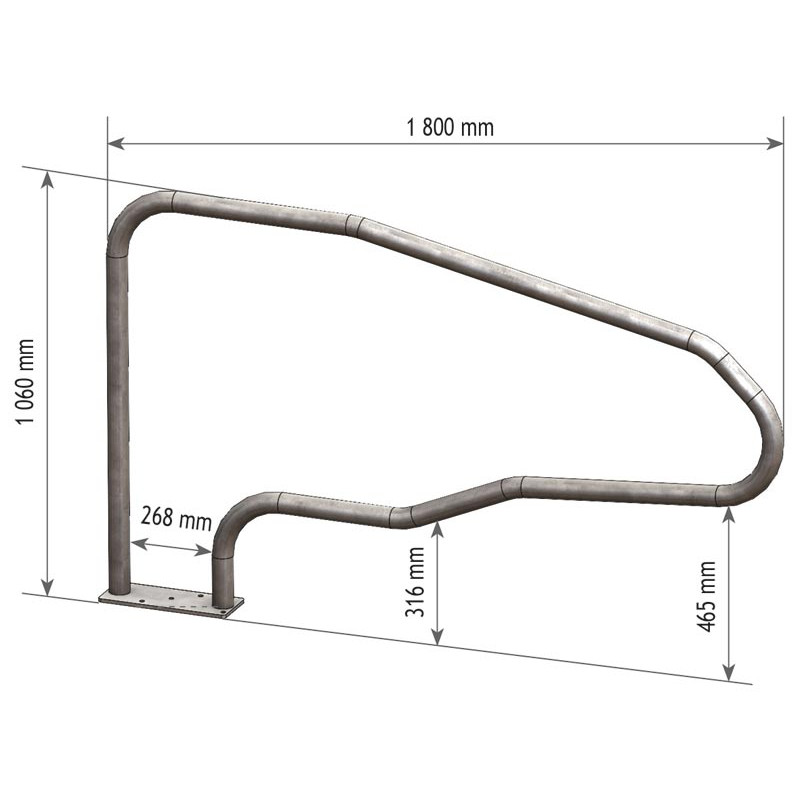Monofuß Liegeboxenbügel zum Aufdübeln für Jungvieh Monofuß Liegeboxenbügel zum Aufdübeln für Jungvieh