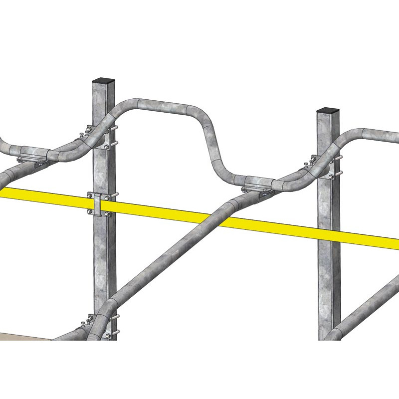 Gurt-Durchführungsplatte für Vierkantpfosten