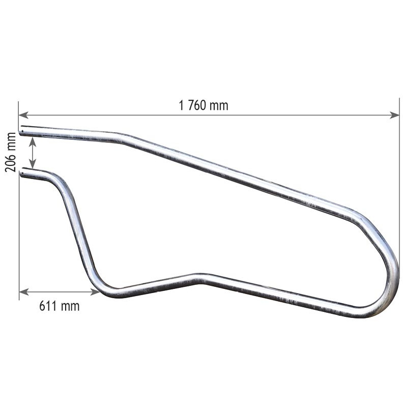 Ø 60,3 mm SUPERKOMFORT Liegeboxenbügel für Großvieh Länge 1,76 m
