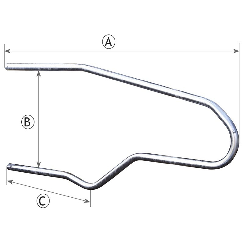 EUROPA Liegeboxenbügel für Großvieh L.1800 x B. 700 mm