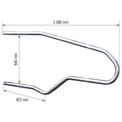 EUROPA Liegeboxenbügel für Großvieh L.2080 x B. 840 mm
