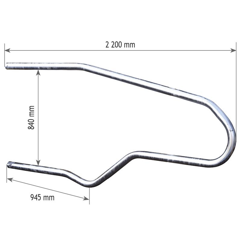 EUROPA Liegeboxenbügel für Großvieh L.2200 x B. 840 mm