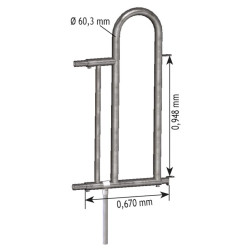 Einschubteil mit Personendurchgang für Komfort Selbstfangfressgitter