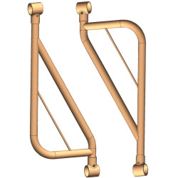 Anfang/Endstücke für Diagonalfressgitter als Bausatz