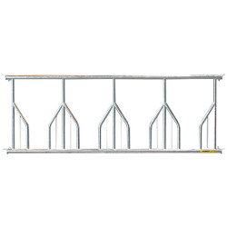 Fressgitter mit Palisadengittern - 3 m/4 Plätze