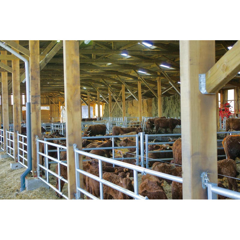 5-rohriges Einschubteil mit 2 gestanzten Riegeln für Tor