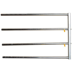 Ø 48,3 mm 4-rohriges Einschubteil mit 2 automatischen Easylock Riegeln Ø 48,3 mm 4-rohriges Einschubteil mit 2 automatischen Easylock Riegeln