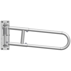 Ausziehbare 2-rohrige Rücklaufsperre für Tierdurchgang oder Treibgang