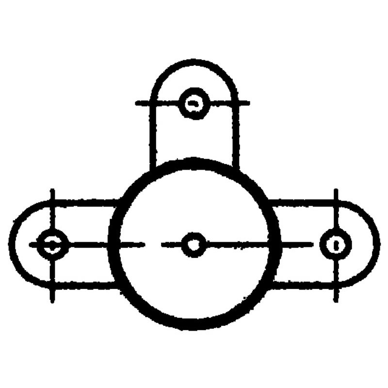 Pfosten 3 Richtungen - Ø 102 mm - Zum Einbetonieren Pfosten 3 Richtungen - Ø 102 mm - Zum Einbetonieren