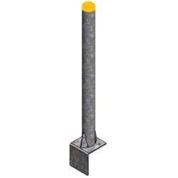 Ø 102 mm Pfosten ohne Befestigungen zum Aufdübeln pour pose sur muret