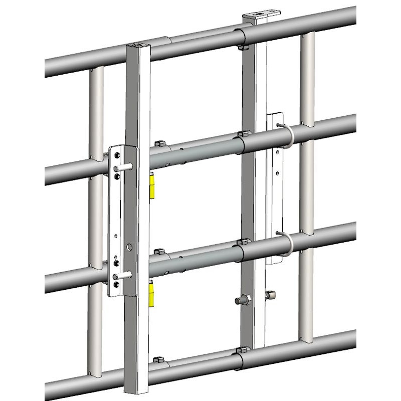 Système de réception de verrous pour barrières 4 ou 5 lisses
