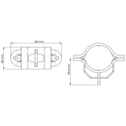 "EASYLOCK" 1/2 Schelle für Ø 102 mm Pfosten