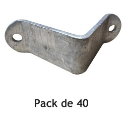 90 x 90 mm 1/2 Schelle für Vierkantpfosten, ohne Befestigungen - Pack von 40 Stück